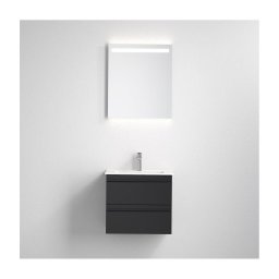 Armário de casa de banho com lavatório VEDO + espelho LED LED/10W/230V IP44 preto