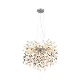 Globo 64138H1S - Lustre suspenso por cabo QUEENA 8xE14/40W/230V prateado