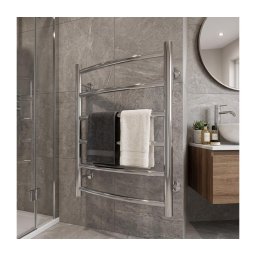Toalheiro aquecido em escada para casa de banho INOX CLASSIC 120W/230V 57x43 cm aço inoxidável/cromado polido