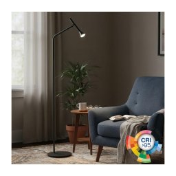 Ideal Lux - Candeeiro de chão LED DIESIS LED/4,5W/230V CRI 95 preto