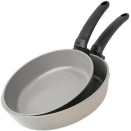 Fissler Ceratal Evo Comfort 113-002-02-100-0 Warm Grey, conjunto de frigideiras de 2 peças, 24 e 28 cm