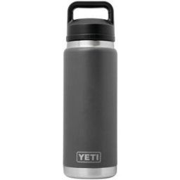 Yeti Rambler Bottle 26oz Chug Cap, Charcoal Grey, garrafa térmica com bico, 769 ml