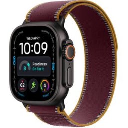 Apple WATCH ULTRA 4 49MM GPS + TITÂNIO PRETO E LOOP TRAIL BORDÔ S/M