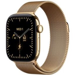 Apple WATCH S12 42MM GPS + CELLULAR TITANIO E LOOP MILANESA OURO RADIANTE