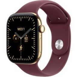 Apple WATCH S12 46MM GPS + CELLULAR TITANIO OURO RADIANTE E DESPORTIVA BORDÔ S/M