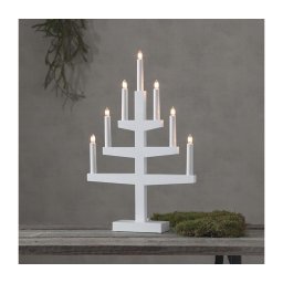 Eglo 410153 - Castiçal de Natal TRAPP 7xE10/3W/230V branco