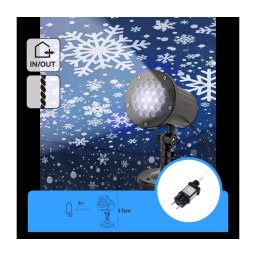 Aigostar - LED projetor exterior de flocos de neve LED/5W/230V IP44 branco frio
