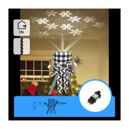 Aigostar - projetor natalino de flocos de neve LED/5W/230V branco frio preto/branco