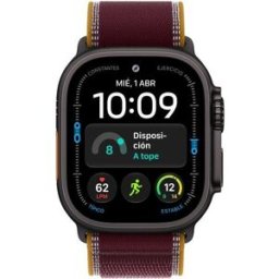 Apple Watch Ultra 4 GPS + Cellular 49mm Titânio Preto com Bracelete Loop Trail Borgonha M/L
