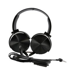 Auriculares com fio e microfone mini-jack C