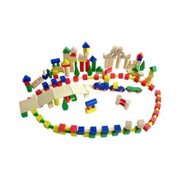 2Kids Toys - Conjunto de 500 blocos de madeira coloridos