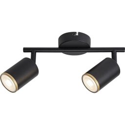 Rabalux 73108 - Candeeiro de focos NOLIE 2xGU10/15W/230V preto