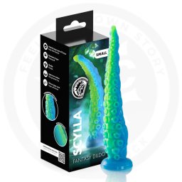 EPIC - SCYLLA DILDO COM TENTÁCULOS FINOS E FLUORESCENTES DE TAMANHO PEQUENO