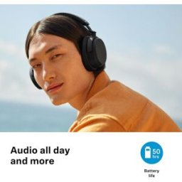 Fones de ouvido Sennheiser ACCENTUM sem fio Bluetooth sem fio com cancelamento de ruído preto