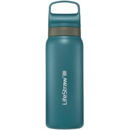 LifeStraw Go 2.0 Stainless Steel Water Filter Bottle 700ml, Tundra LGV42STDWW