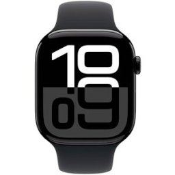 Apple Watch Series 10 GPS + Cellular 46mm Alumínio Preto Brilhante c/ Bracelete Desportiva Preta S/M