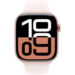 Apple Watch Series 10 GPS+Cellular 46mm Alumínio Rosa-Dourado c/ Bracelete Desportiva Rosa Leve M/L