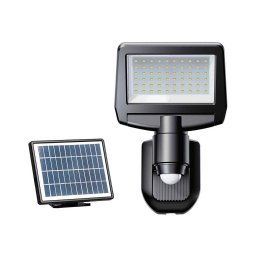 Refletor solar LED TOMI 10W 7,4V 1800mAh IP44 com sensor preto