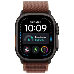 Apple Watch Ultra 4 (2026) 5G 49mm Black Titanium Case with Burgundy Alpine Loop M Black
