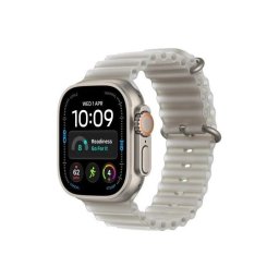 Apple Watch Ultra 4 (2026) 5G 49mm Natural Titanium Case with Translucent Grey Ocean Band Titanium Natural