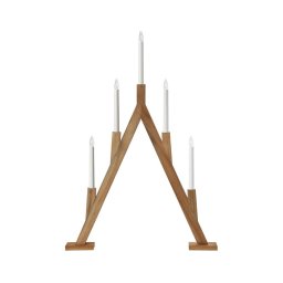 Markslöjd 706161 - Castiçal de Natal BJURFORS 5xE10/3W/230V castanho