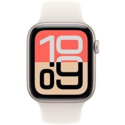 Apple Watch SE 3 GPS 44mm OLED Retina Starlight M/L Resistente à Água 50m Monitor de Sono