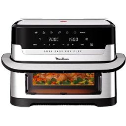 Moulinex Fritadeira sem Óleo Airfryer EZ922DF0 Dual Easy Fry Flex 9L - Aço inoxidável