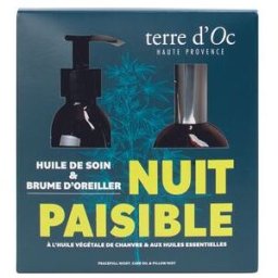 Nature & Decouvertes Coffret Terre d'Oc Noite Tranquila com Óleo de Massagem 110ml e Spray para Almofada 100ml- Nature & Découverte