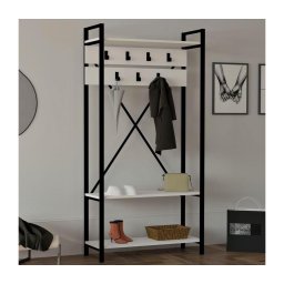Estante do corredor ALFA 180x90 cm branco/preto