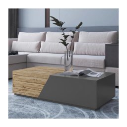 Mesa de centro CEELIAS 124x42 cm antracite/carvalho Wotan