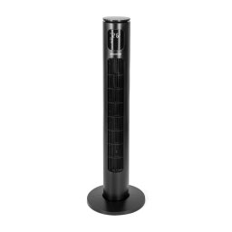 Aigostar - Ventoinha de torre 50W/230V preto Wi-Fi + CR