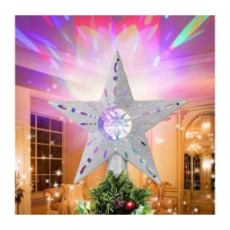 Aigostar - Projetor LED/5W/230V estrela prateada multicolorida