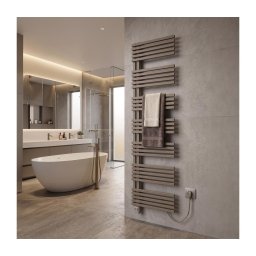 Vertaduro - Radiador de casa de banho com termostato MICHELLE 900W 177x50 cm taupe