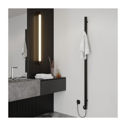 Vertaduro - Radiador para casa de banho com termóstato ERDA 400W 180x5 cm preto