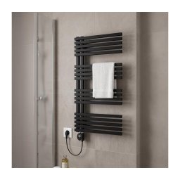 Vertaduro - Radiador de casa de banho com termostato MICHELLE 600W 97x50 cm preto