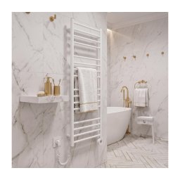 Vertaduro - Radiador para casa de banho com termostato SIMONE 400 W 114 x 50 cm branco