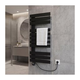 Vertaduro - Radiador para casa de banho com termostato ZIVA 500W 109x50 cm preto