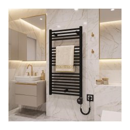 Vertaduro - Radiador para casa de banho com termostato DENISE 400W 94x50 cm preto