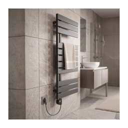 Vertaduro - Radiador para casa de banho com termóstato ZIVA, 500 W, 109 x 50 cm, antracite
