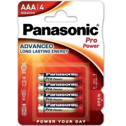 Pilhas AAA Alcalinas Pro Power LR03 Panasonic - Blister de 4