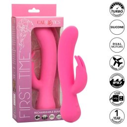 Vibrador Coelho First Time Recarregável Rosa