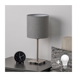 BRILAGI - Lâmpada de Mesa LED NUBILA 1xE27/60W/230V cinzento claro