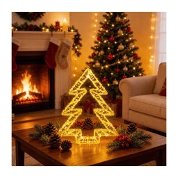 BRILAGI - Decoração de Natal para exterior com LED LED/6W/8 funções 43 cm IP44 branco quente