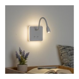 BRILAGI - Lâmpada de parede LED flexível MAYA DOUBLE LED/4W/230V + LED/3W branca