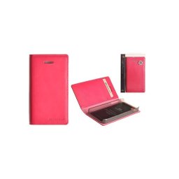 Capa Protetora "Flip Book" Samsung i9505, i9500 Galaxy S4 com porta cartões Rosa em Blister