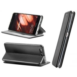Capa Huawei Y7 2018, Y7 Prime 2018, Huawei Honor 7c Flip Book Elegance Preto