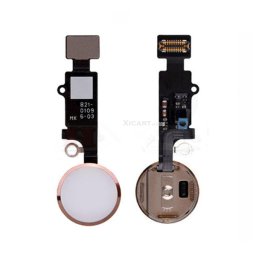 Flex com botão branco e bordo prateado para Iphone 8