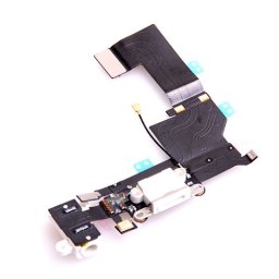 Flex com conector de carga, microfone, auscultadores para iPhone 5S branco