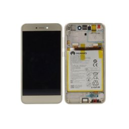 Touchscreen com Display + Bateria e Aro Huawei P8 Lite 2017 Dourado