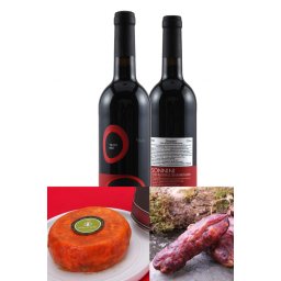Cabaz Prata - Vinho, Queijo e Salpicão
